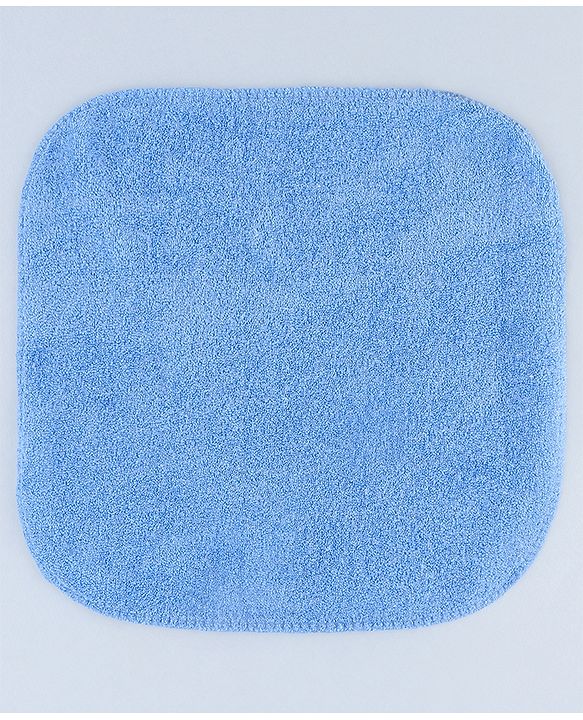 Babyhug Cotton Knit Wash Cloth with Bear Print Pack of 6 - Blue