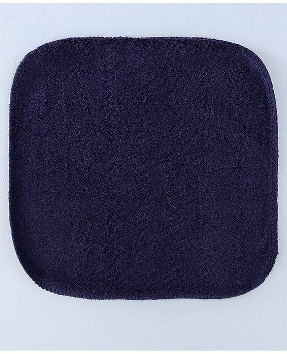 Babyhug Cotton Knit Wash Cloth with Stripes & Stars Print Pack of 6 - Navy Blue & Red