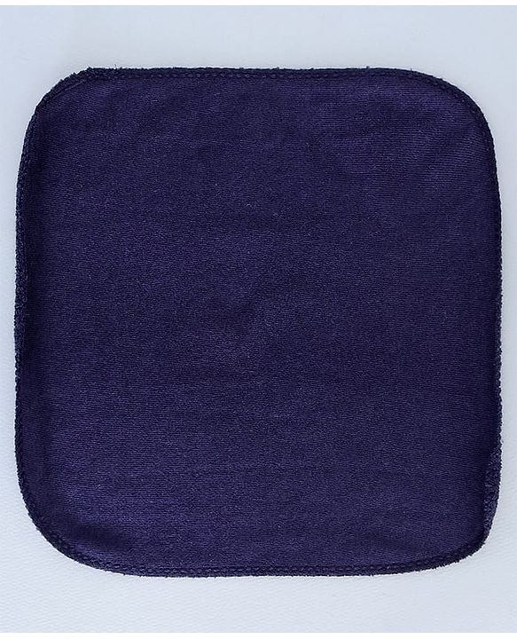Babyhug Cotton Knit Wash Cloth with Stripes & Stars Print Pack of 6 - Navy Blue & Red