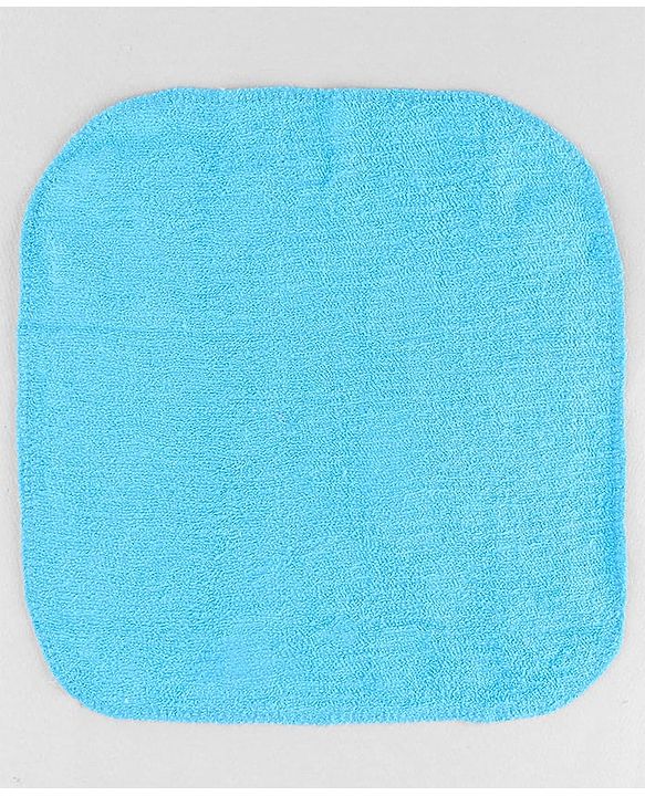Babyhug Cotton Knit Wash Cloth with Polka Dots & Floral Print Pack of 6 - Pink White & Light Blue