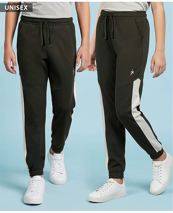 Pine Active Knit Full Length Super Stretch Jogger With Brand Logo Print - Dark Green