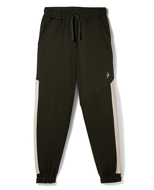 Pine Active Knit Full Length Super Stretch Jogger With Brand Logo Print - Dark Green