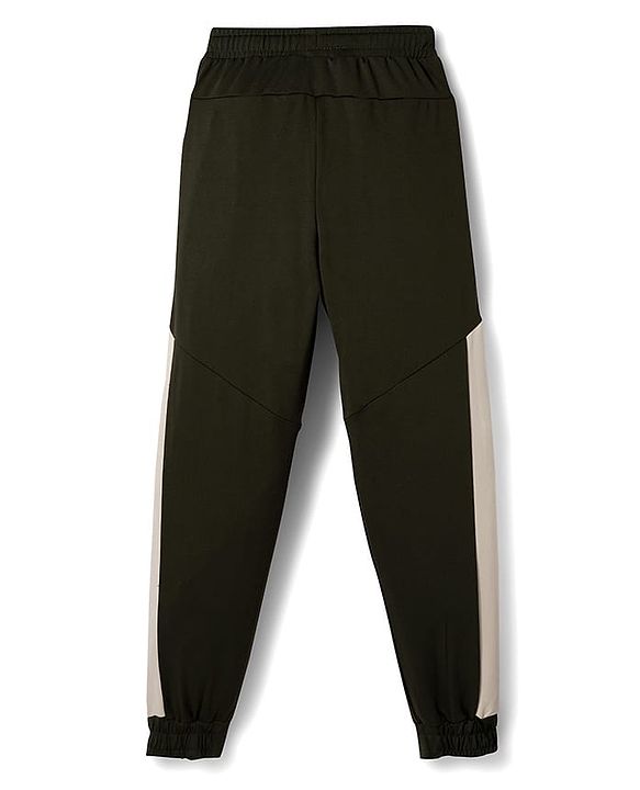 Pine Active Knit Full Length Super Stretch Jogger With Brand Logo Print - Dark Green