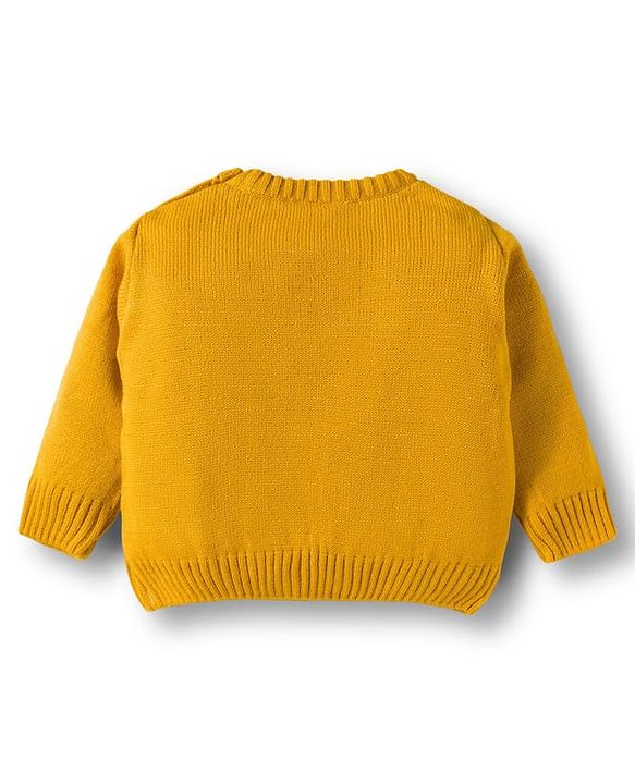 Babyhug Disney Woven Full Sleeves Sweater Set With Lion King Graphics - Yellow