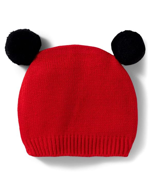 Babyhug Disney Woven Full Sleeves Sweater Set With Mickey Mouse Graphics & Cap - Navy Blue & Red