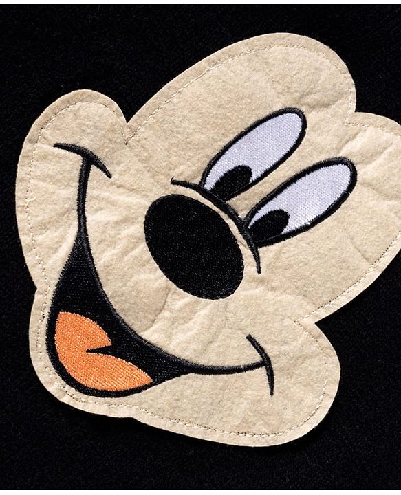 Babyhug Disney Woven Full Sleeves Sweater Set With Mickey Mouse Graphics & Cap - Navy Blue & Red