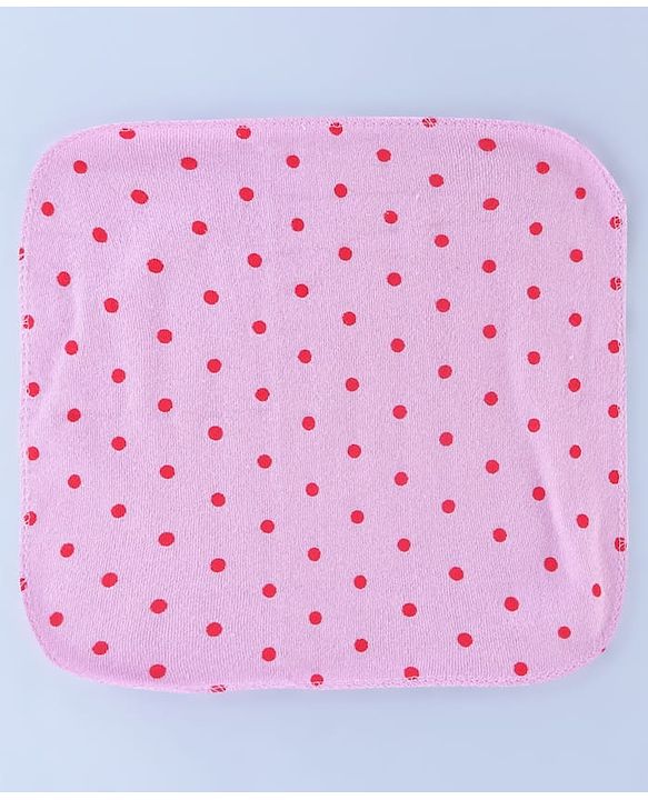 Babyhug Cotton Knit Hand & Face Towel Pack Of 6  L 23 x B 23 cm - Multicolour