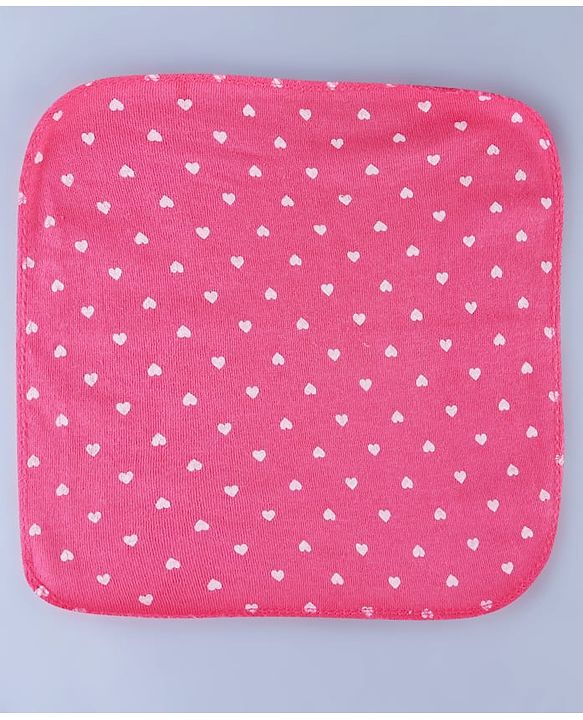 Babyhug Cotton Knit Hand & Face Towel Pack Of 6  L 23 x B 23 cm - Multicolour
