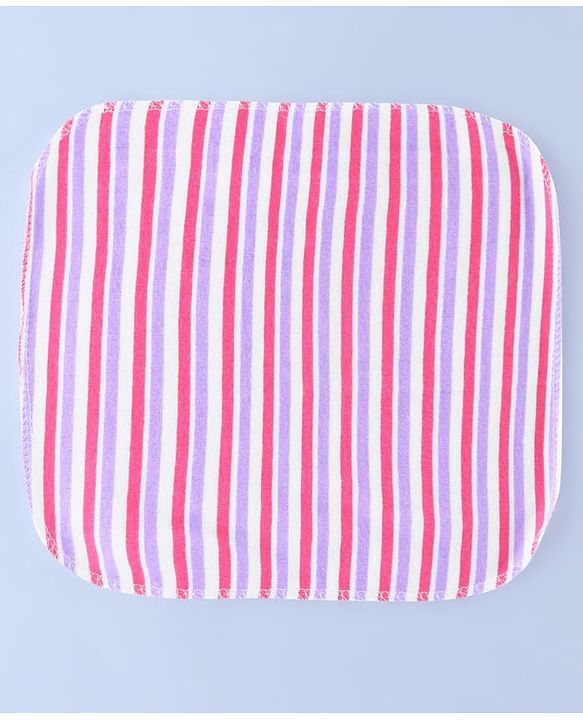 Babyhug Cotton Knit Hand & Face Towel Pack Of 6  L 23 x B 23 cm - Multicolour