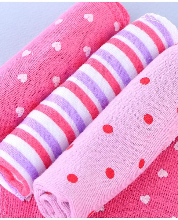 Babyhug Cotton Knit Hand & Face Towel Pack Of 6  L 23 x B 23 cm - Multicolour