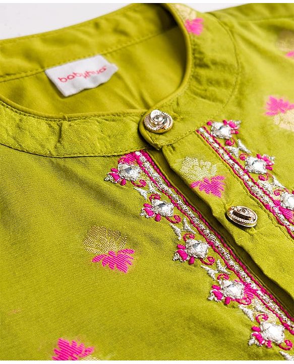 BABYHUG BOYS BROCADE KURTA DHOTI SET 18-24M GREEN