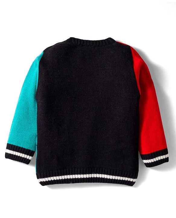 Babyhug Disney Woven Full Sleeves Pullover Sweater with Minnie & Friends Graphics - Multicolor
