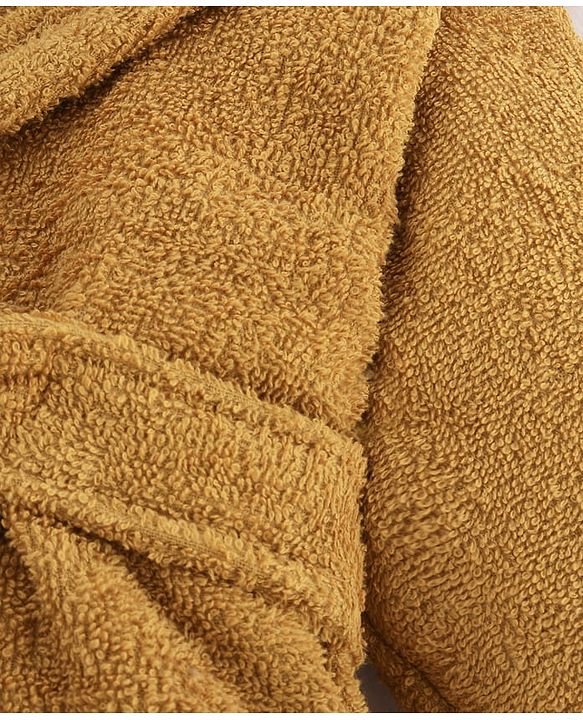 Babyhug Cotton Terry Woven Full Sleeves Hooded Bathrobe with Monkey Embroidery - Brown