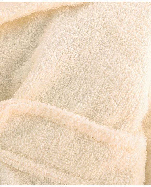 Babyhug Cotton Terry Woven Full Sleeves Hooded Bathrobe with Bear Embroidery - White