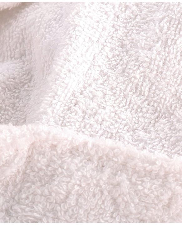Babyhug Cotton Terry Woven Full Sleeves Hooded Bathrobe with Bunny Embroidery - White