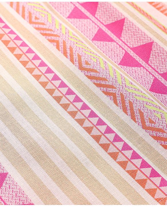 Babyhug Cotton Woven Full Sleeves Cambric Printed Kurta Dhoti Set - Multicolour