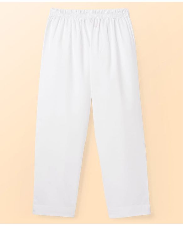 Babyhug Dobby Full Sleeves Thread Work Kurta with Pyjama Set - Green