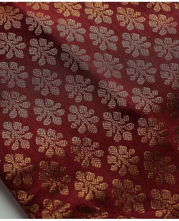 Babyhug Woven Full Sleeves Kurta Pyjama Set with Brocade Print Attached Jacket - Maroon & White