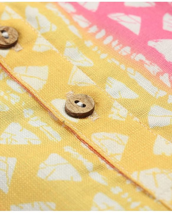 Babyhug Cotton Woven Full Sleeves Kurta Dhoti Set with Abstract Print - Multicolor