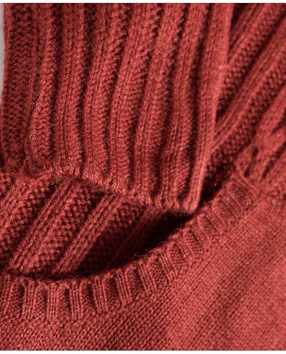 Pine Kids Knit Full Sleeves Front Open Hooded Sweater with Cable Knit Design & Kangaroo Pocket - Rust Orange