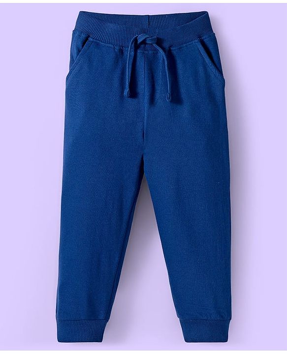 Babyhug Terry Knit Premium Light Gauge Terry Full Sleeves T-Shirt & Jogger Set with All Good Text Print - Yellow & Blue