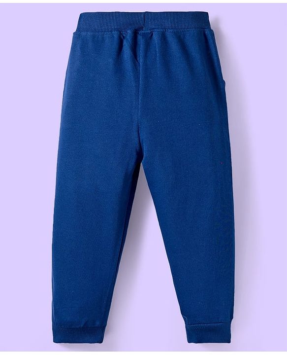 Babyhug Terry Knit Premium Light Gauge Terry Full Sleeves T-Shirt & Jogger Set with All Good Text Print - Yellow & Blue