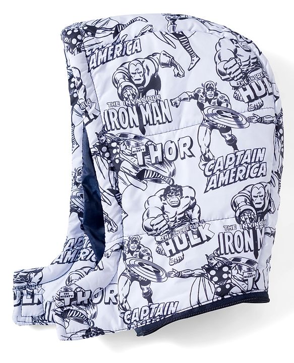 Pine Kids Marvel Woven Full Sleeves Padded Jacket with Detachable Hood & Avengers Print - Multicolor