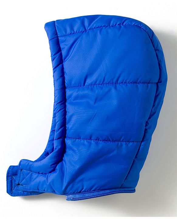 Babyhug Marvel Woven Full Sleeves Hooded Winter Jacket With Spider Man Graphics - Blue