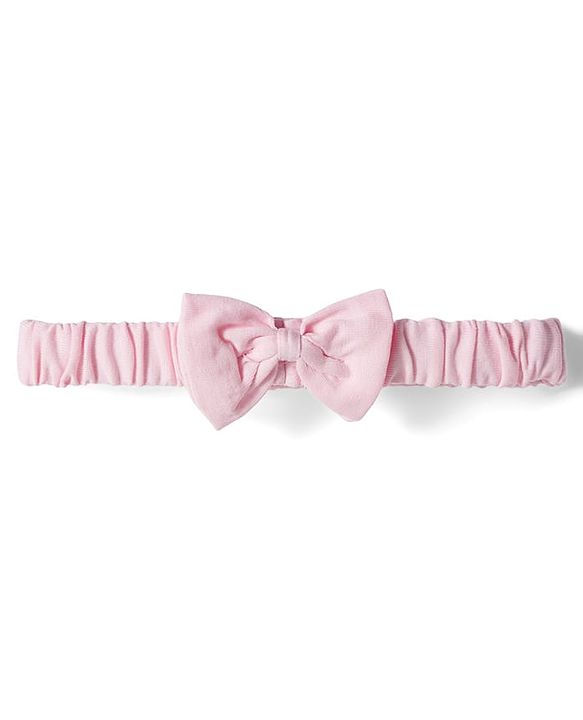 Babyhug Cotton Knit Full Sleeves Star Printed Frock With Bloomer & Headband - Pink