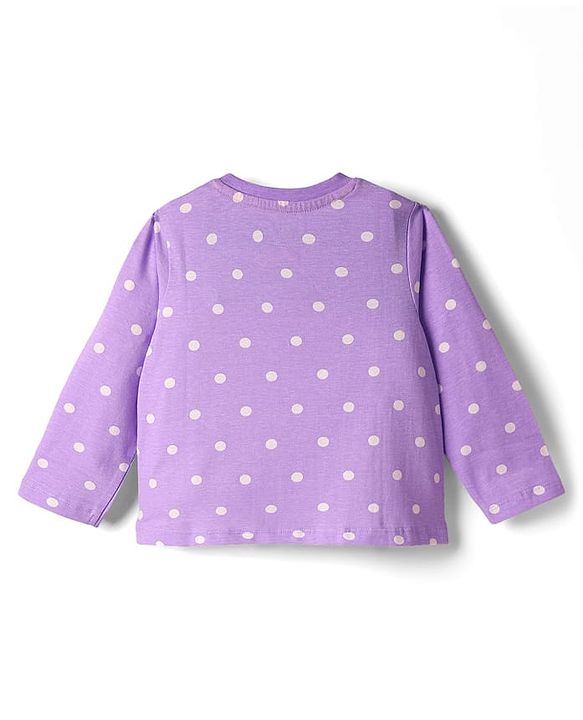 Babyhug Disney 100% Cotton Full Sleeves Round Neck Night Suit With 101 Dalmatians Graphics - Lavender