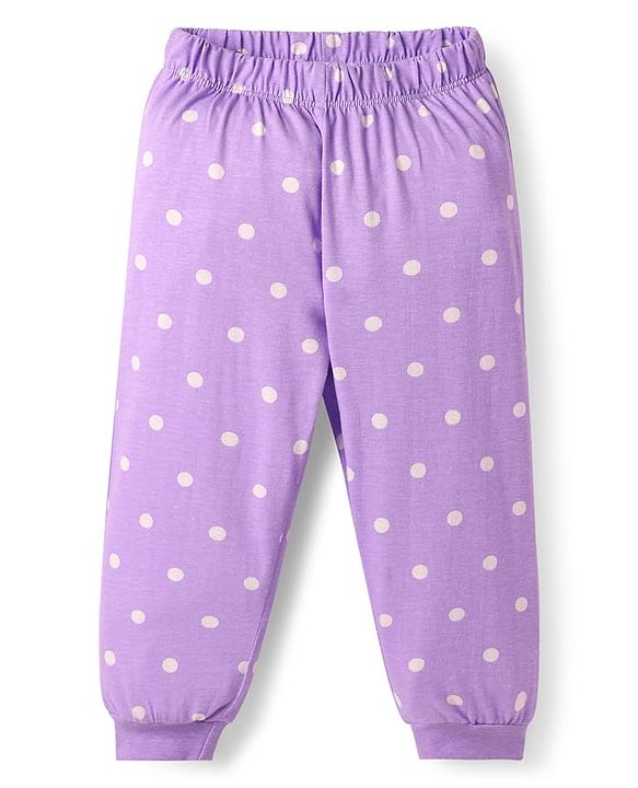 Babyhug Disney 100% Cotton Full Sleeves Round Neck Night Suit With 101 Dalmatians Graphics - Lavender