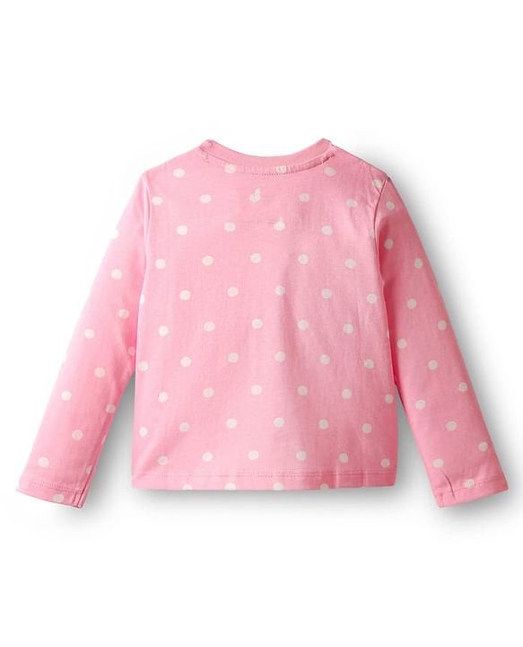 Babyhug Disney 100% Cotton Full Sleeves Round Neck Night Suit With 101 Dalmatians Graphics - Pink