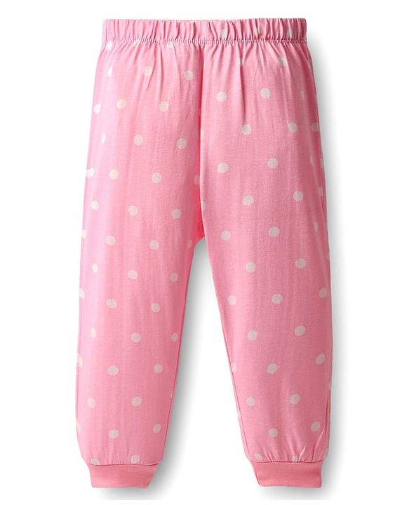 Babyhug Disney 100% Cotton Full Sleeves Round Neck Night Suit With 101 Dalmatians Graphics - Pink