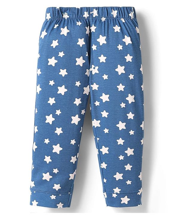 Babyhug Disney 100% Cotton Full Sleeves Front Open Co-Ords Night Suit With Mickey Mouse Graphics - Navy Blue