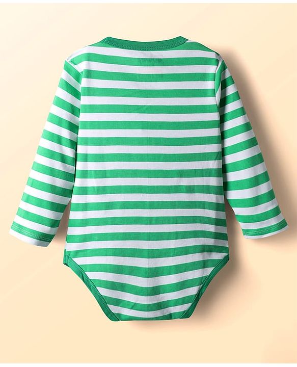Babyhug Disney Interlock Knit Full Sleeves Onesies With Winnie & Friends Graphic Pack Of 3 - Blue White & Green