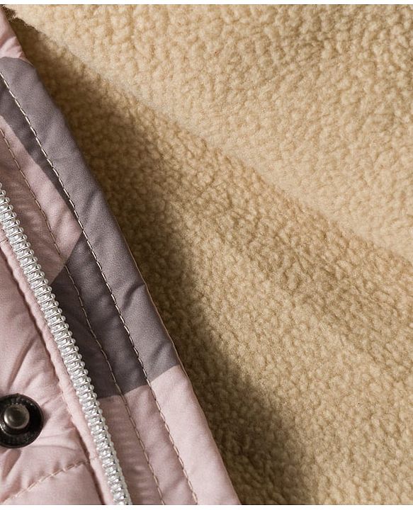 Babyhug Woven Full Raglan Sleeves Hooded Padded Jacket with Star Print - Beige