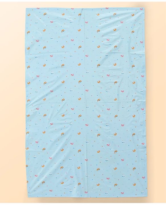 Babyhug Soft Plastic 100% Waterproof Bed Protector&Diaper Changing Sheet Dolphin Print Medium Size- Pack of 3| Easy to Clean| Travel Friendly