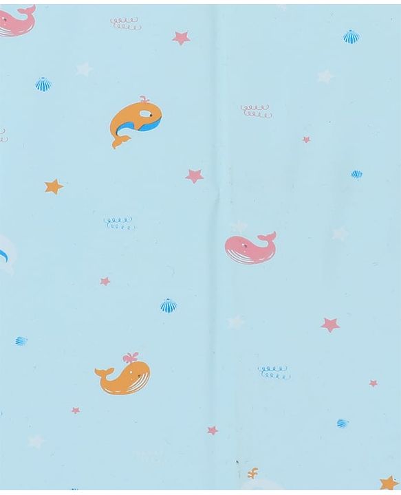 Babyhug Soft Plastic 100% Waterproof Bed Protector&Diaper Changing Sheet Dolphin Print Medium Size- Pack of 3| Easy to Clean| Travel Friendly
