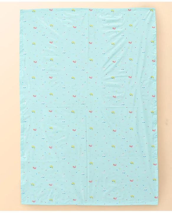 Babyhug Soft Plastic 100% Waterproof Bed Protector&Diaper Changing Sheet Dolphin Print Medium Size- Pack of 3| Easy to Clean| Travel Friendly