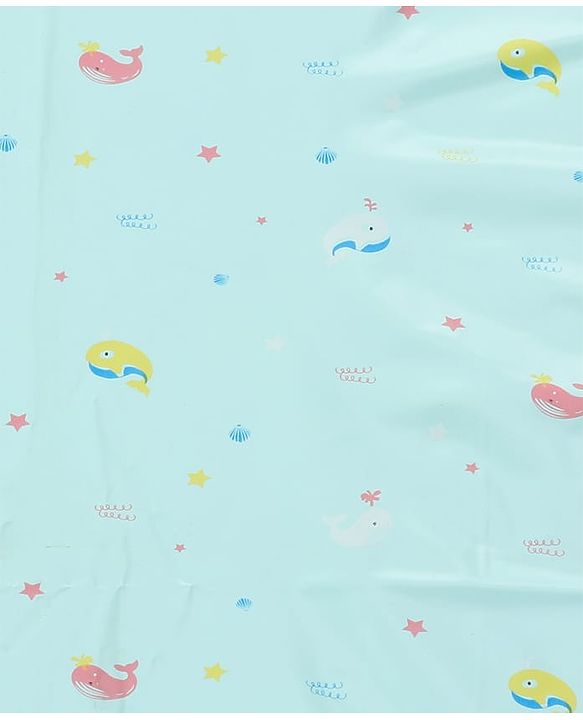 Babyhug Soft Plastic 100% Waterproof Bed Protector&Diaper Changing Sheet Dolphin Print Medium Size- Pack of 3| Easy to Clean| Travel Friendly