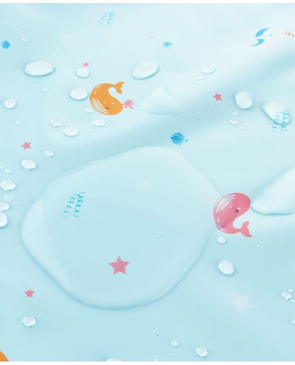 Babyhug Soft Plastic 100% Waterproof Bed Protector&Diaper Changing Sheet Dolphin Print Medium Size- Pack of 3| Easy to Clean| Travel Friendly