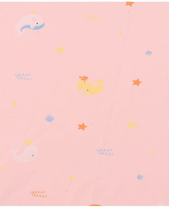 Babyhug Soft Plastic 100% Waterproof Bed Protector/Diaper Changing Sheet Dolphin Print - Large Size| Easy to Clean| Travel Friendly