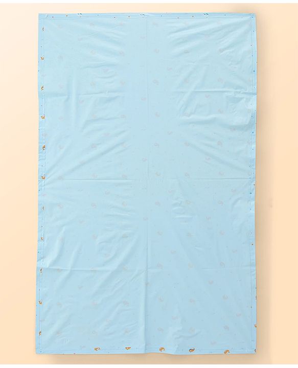 Babyhug Soft Plastic 100% Waterproof Bed Protector & Diaper Changing Sheet Dolphin Print - Extra Large Size - Blue| Easy to Clean| Travel Friendly