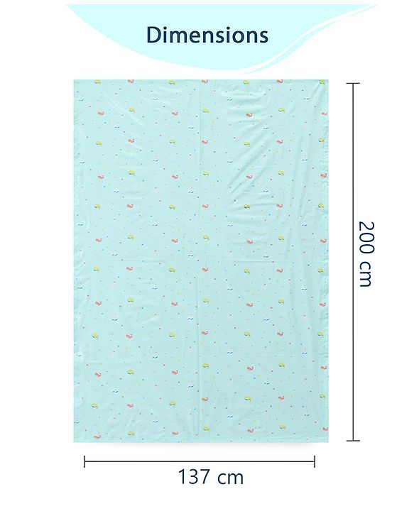 Babyhug Soft Plastic 100% Waterproof Bed Protector & Diaper Changing Sheet Dolphin Print - Extra Large Size - Pink| Easy to Clean| Travel Friendly