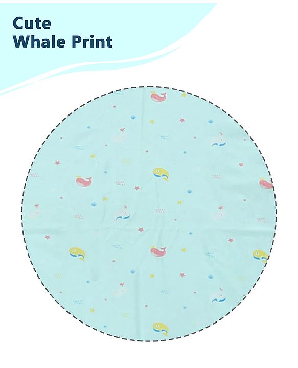 Babyhug Soft Plastic 100% Waterproof Bed Protector & Diaper Changing Sheet Dolphin Print - Extra Large Size - Pink| Easy to Clean| Travel Friendly