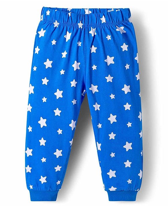 Babyhug Disney Single Jersey Knit Full Sleeves Night Suit With Lion King Graphics - Blue