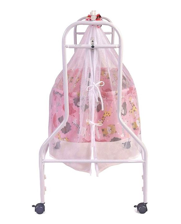 Babyhug Cozy Nest Cradle With Mosquito Net - Pink