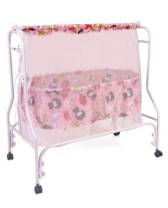 Babyhug Cozy Nest Cradle With Mosquito Net - Pink