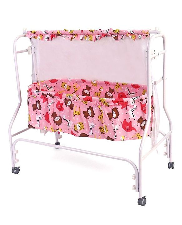 Babyhug Cozy Nest Cradle With Mosquito Net - Pink