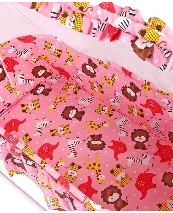 Babyhug Cozy Nest Cradle With Mosquito Net - Pink